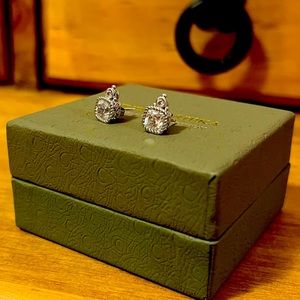 Judith Ripka studs! Sterling Silver 3 carats of Diamonique total. Never used!
